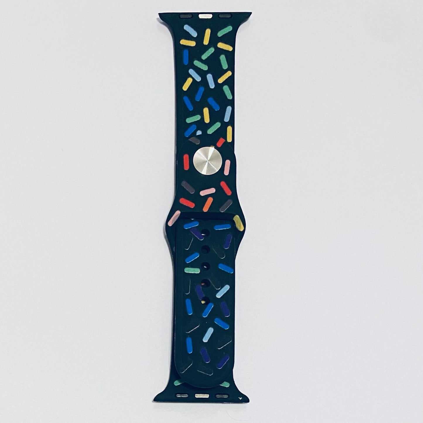 Colorful Rainbow Raindrops Silicone Watch Band For Apple Watch