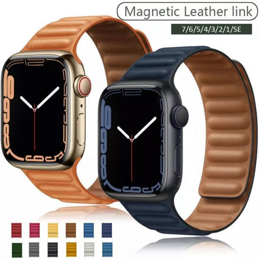 Magnetic Leather Watch Band
